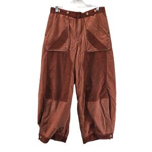 We The Free Bonnevile Corduroy Pants Womens Medium Burnt Orange Wide Leg Baggy